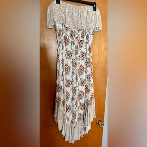 Strapless Floral Dress